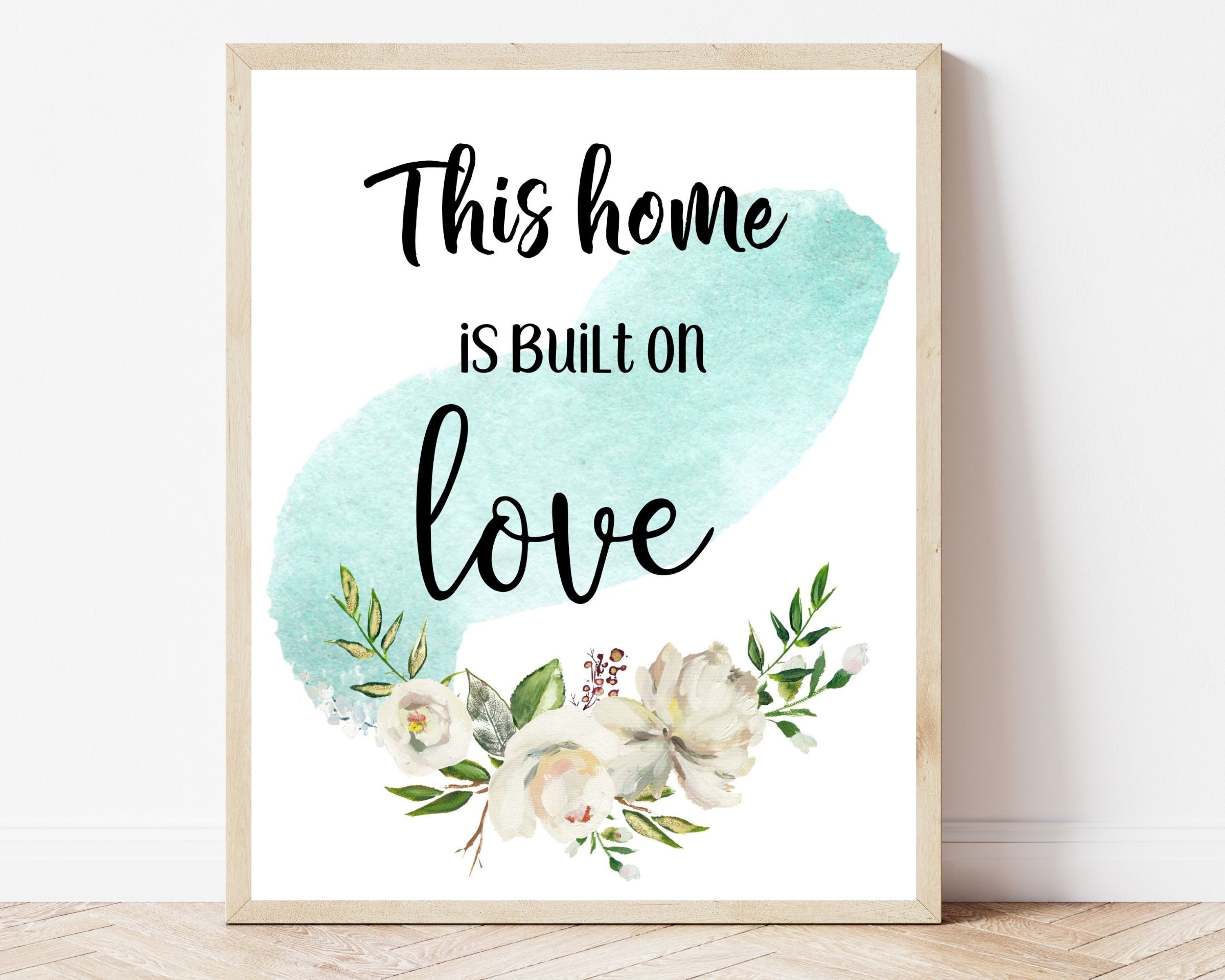 This Home is Built on Love Inspirational Printable Farmhouse Etsy