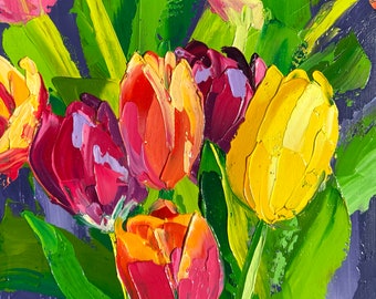 Spring Tulips Limited Edition PRINT 6”x6” UNFRAMED