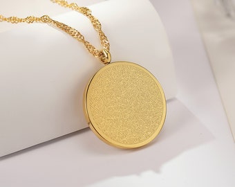 Ayatul Kursi Necklace·Quran Gift·Eid Gift·Ramadan Gift·Islamic·Islamic Gift·Arabic Pendant·Quran Jewelry·Islam jewelry·Muslim Jewelry