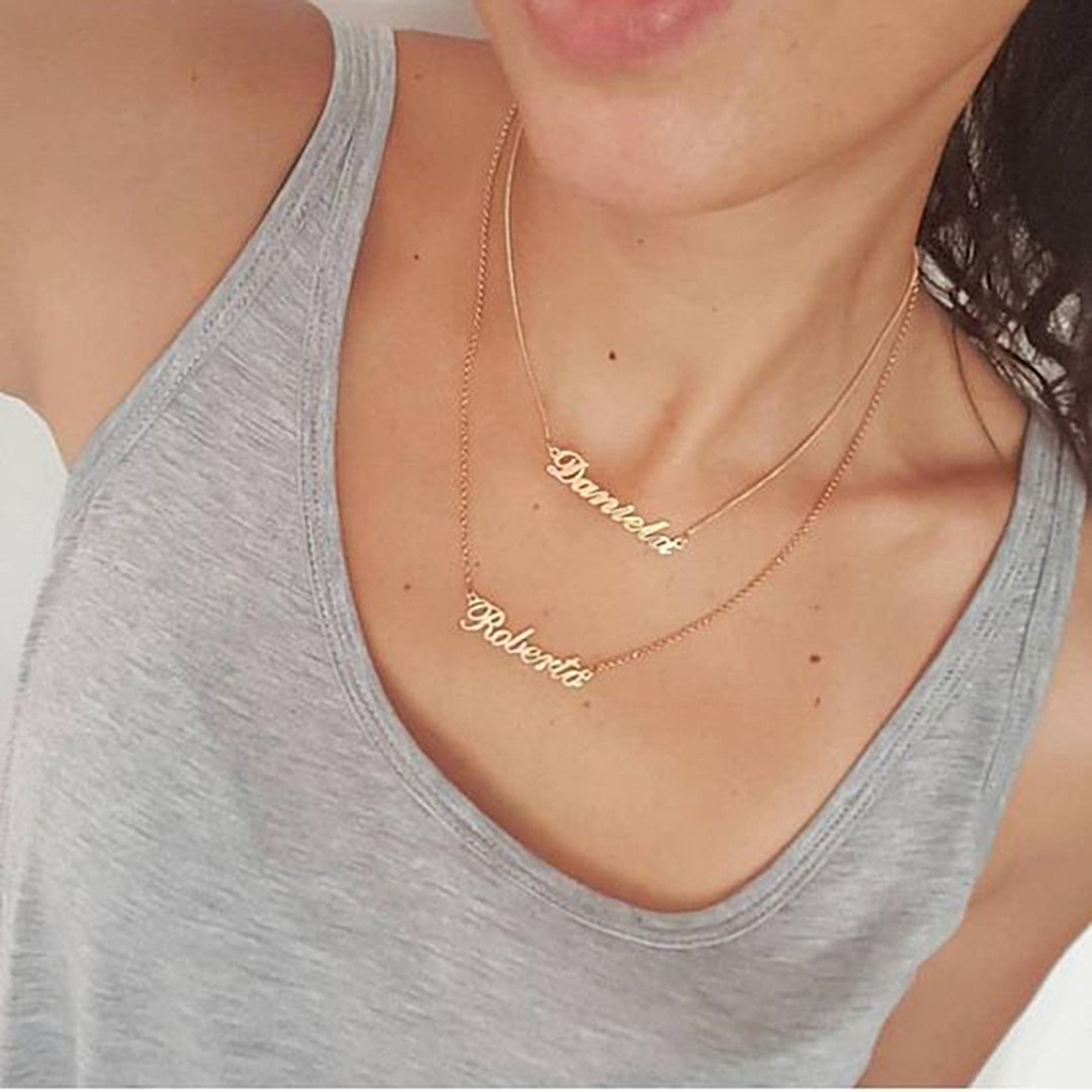 Personalized Name Necklace Custom Name Necklace Personalized Etsy