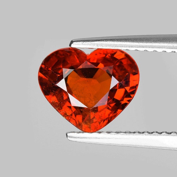 Natural Coke Red Spessartite Garnet | | Heart Cut Garnet | Gemstone Garnet | 2.49Cts Garnet For jewelry| Free Shipping | Perfect Jewelry