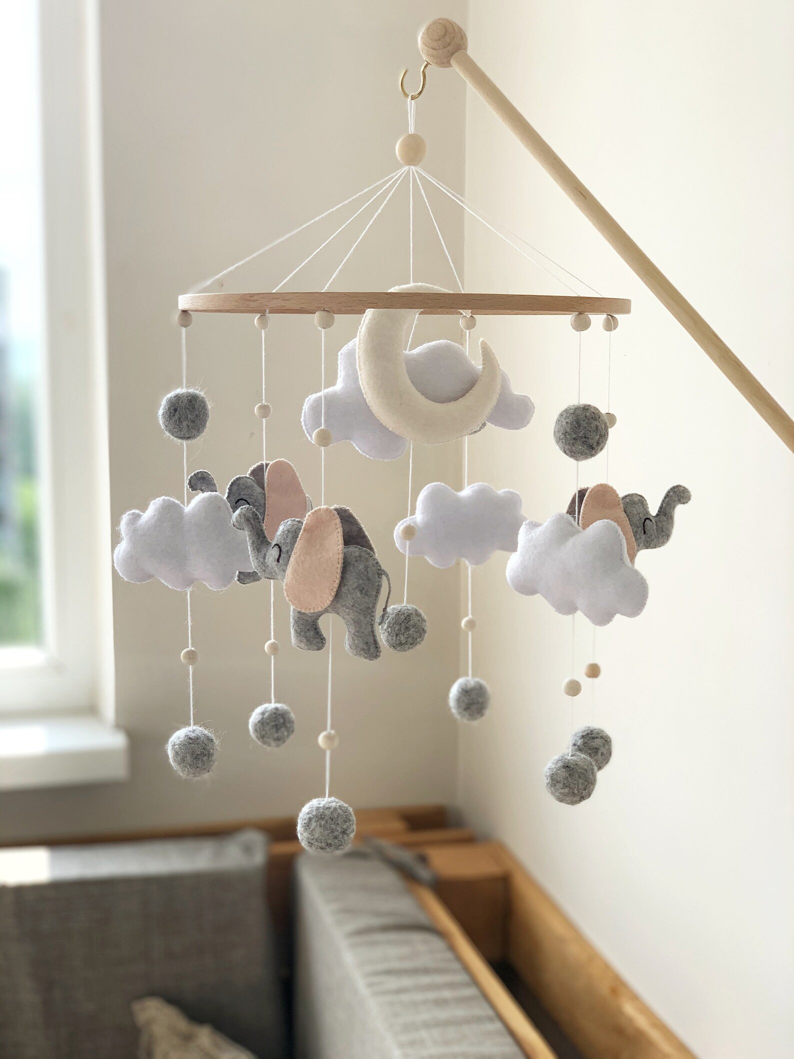 Baby Mobile Elefant Kinderzimmer Dekor Mobiles Kinderzimmer | Etsy