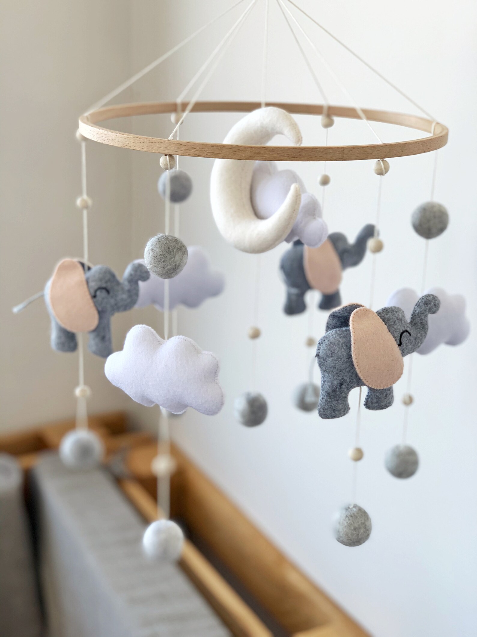 Baby Mobile Elefant Kinderzimmer Dekor Mobiles Kinderzimmer | Etsy