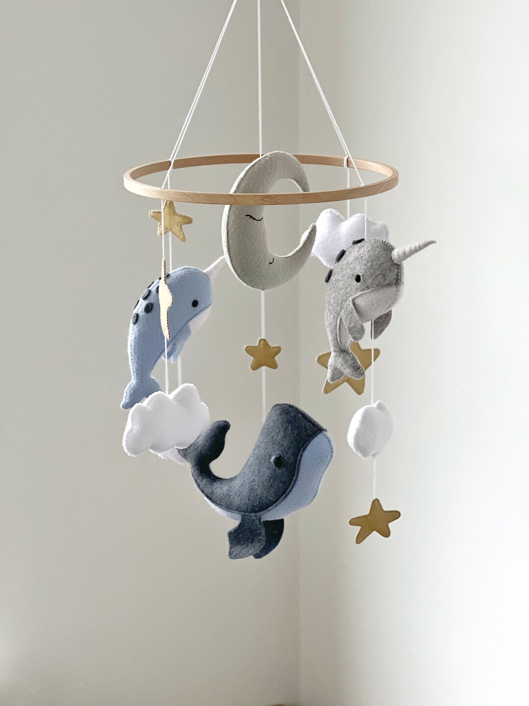 Baby Crib Mobile Ocean Theme Nursery Decor Whale Baby Shower Gift