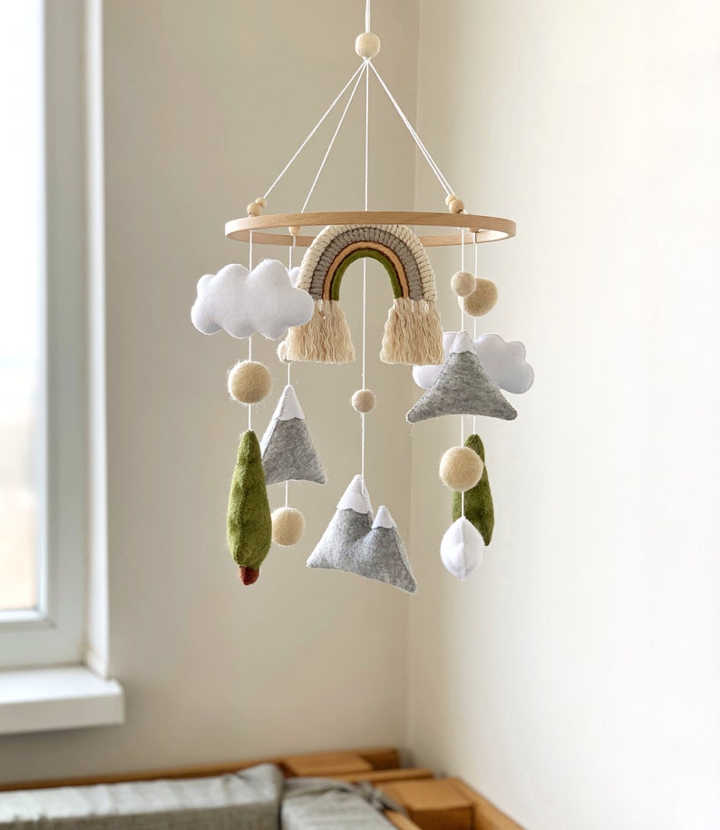 Woodland Baby Mobile Forest Nursery Decor Woodland Baby Etsy