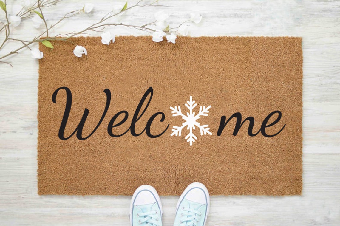 Snowflake Doormat Winter Doormat Mat Etsy