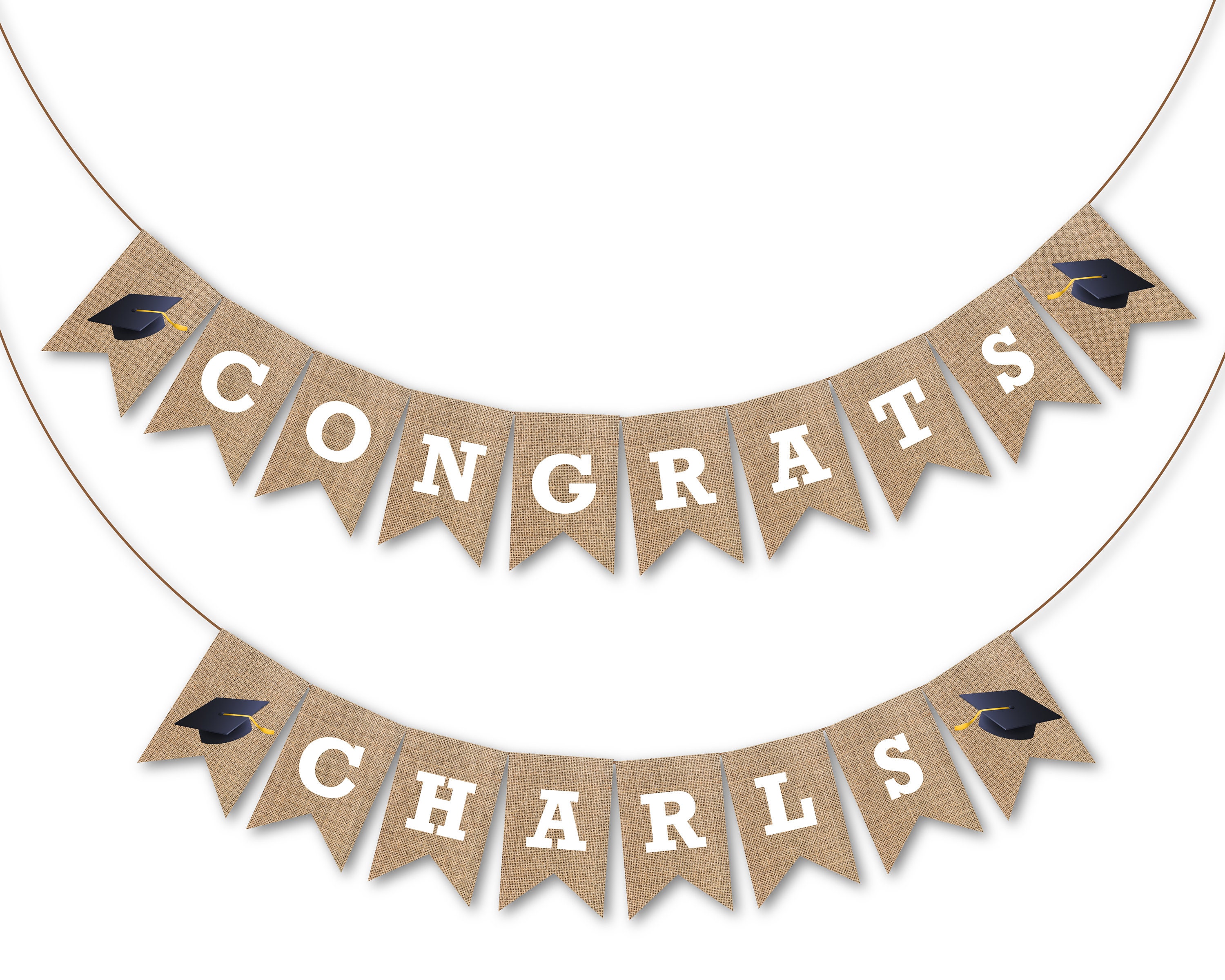 Custom Congrats Graduation Banner Graduation Banner Etsy