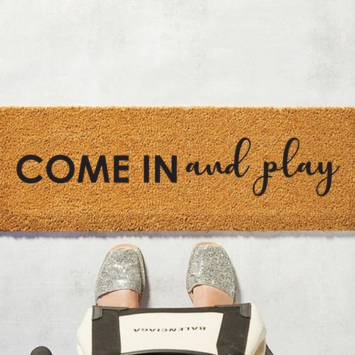 Come in and Play Doormat Skinny Doormat Playhouse Doormat Etsy