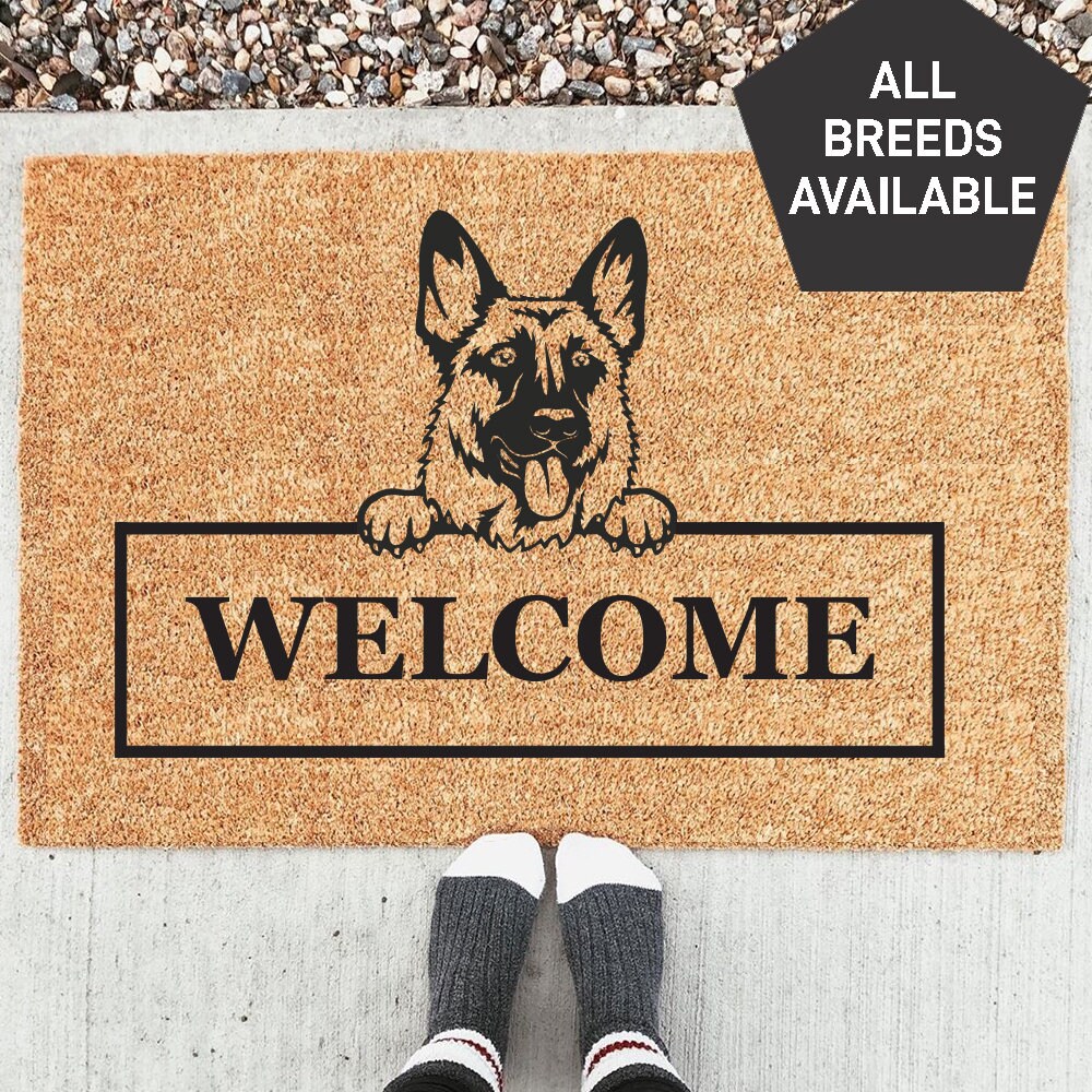 German shepherd design doormat doormat custom Etsy