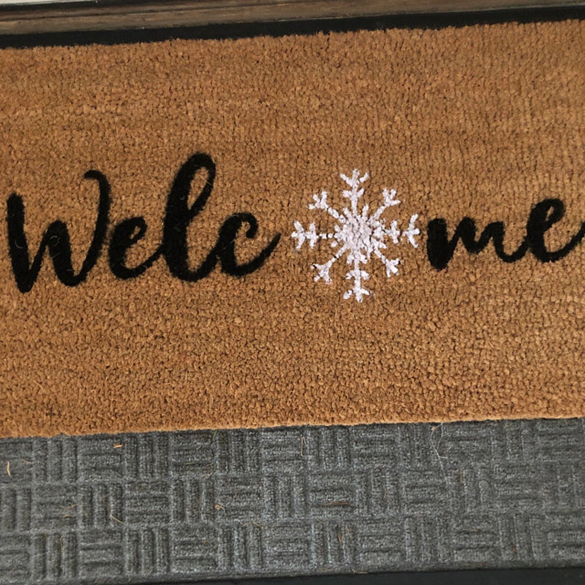 Snowflake Doormat Winter Doormat Mat Etsy