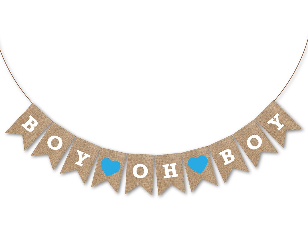 Boy Oh Boy Banner Baby Shower Decorations Its a Boy Etsy
