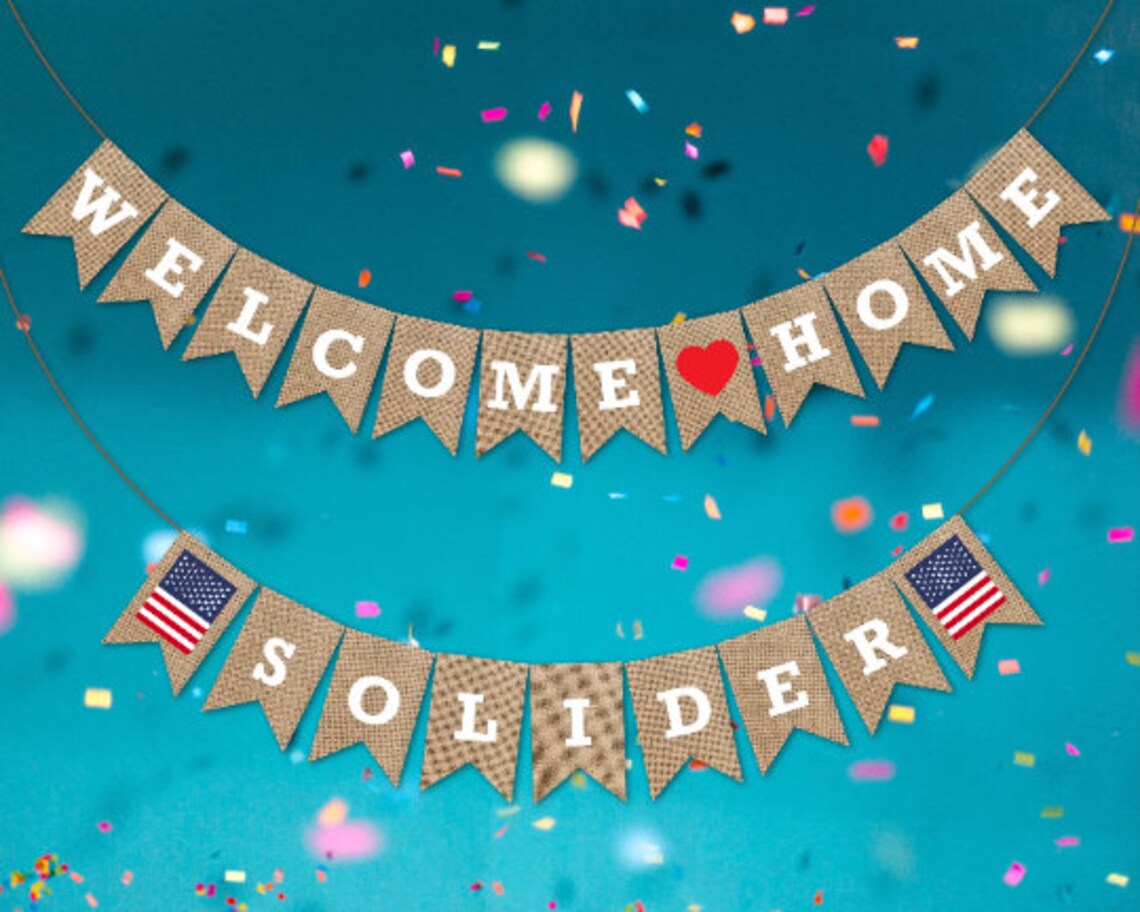 Home Banner Home Custom Banner Military Etsy
