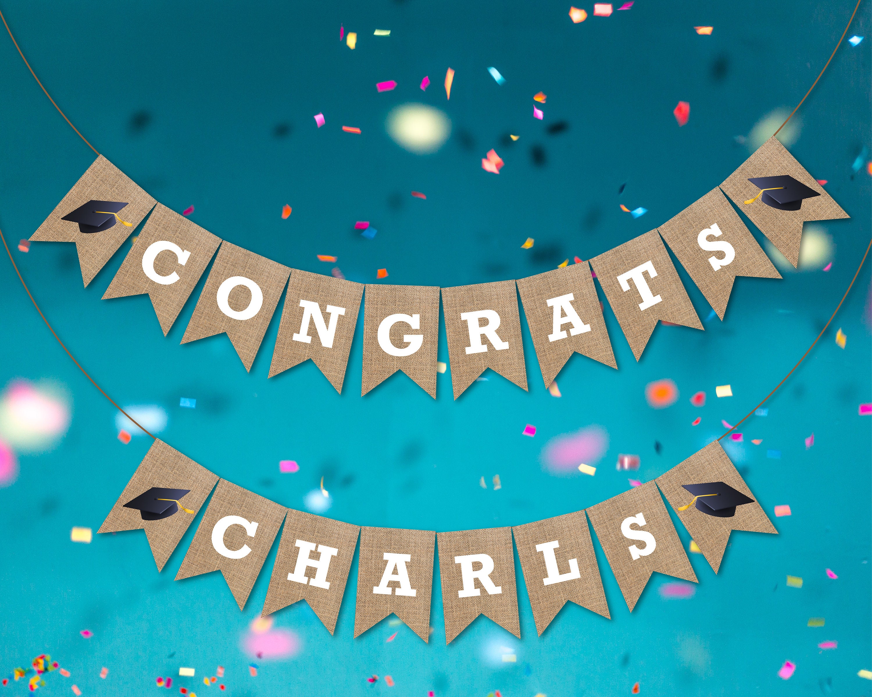Custom Congrats Graduation Banner Graduation Banner Etsy