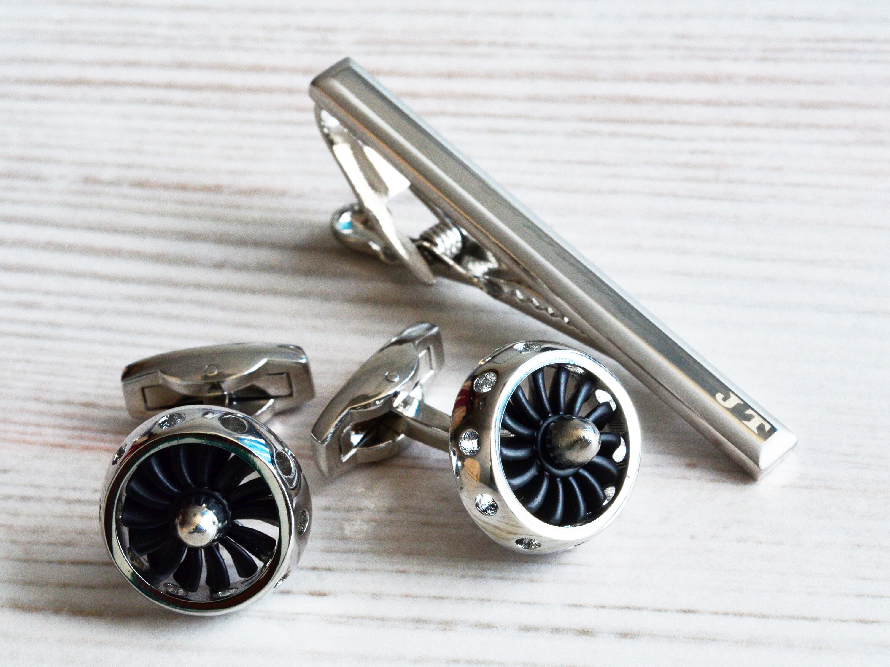 Airplane Gift Cufflinks and Custom Tie Clip for Pilot Etsy UK
