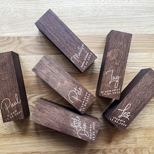 Lege houten kist voor bruidsjonkers geschenken gepersonaliseerd voor voorstel en vrijgezellenfeest, geschenkdoos voor beste man, Usher, bruidegom, vader van de bruid