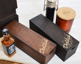 Custom Gift Box Wedding Favors for Guests in Bulk, Wood Personalized Gift Box for Party Favors, Engraved Box for Appreciation Gifts