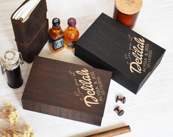 Engraved Wood Gift Box: Personalized Wedding Favors, Bulk Order