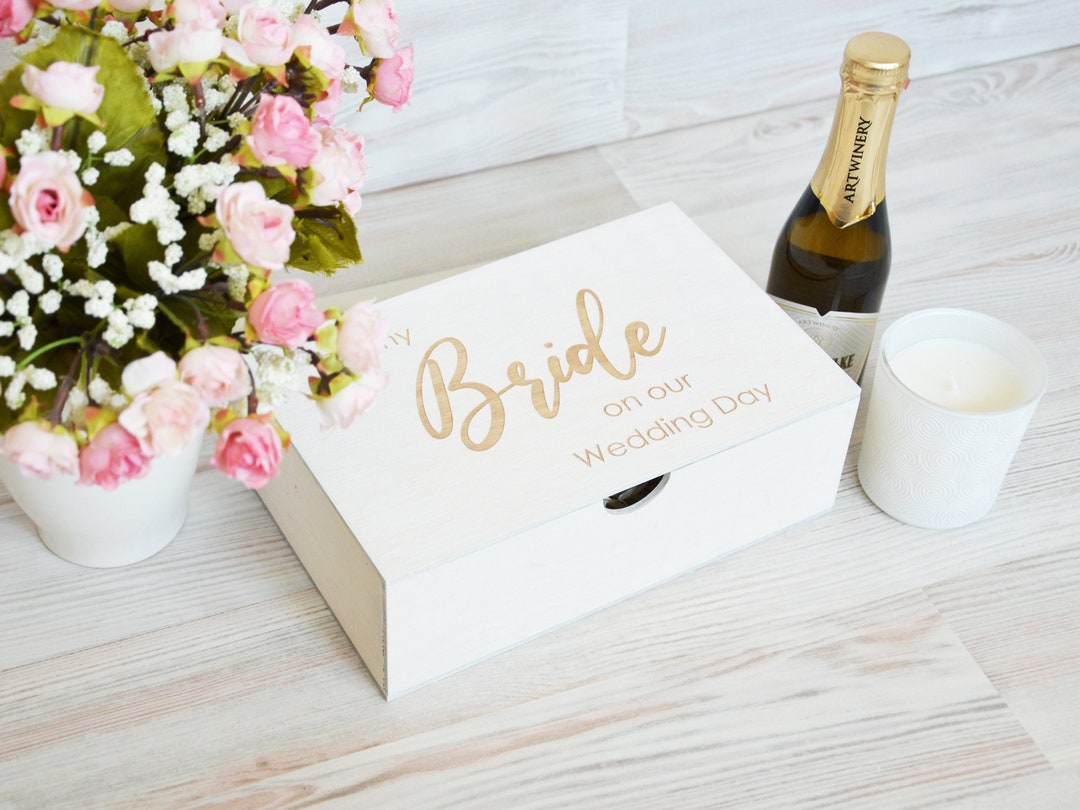 To My Bride on Our Wedding Day Gift Box From Groom, Memory Box Fiance ...