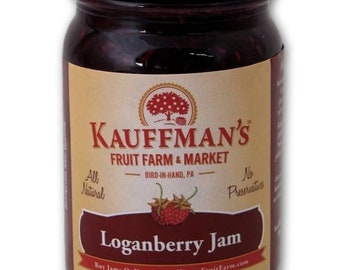 Kauffman Orchards All-Natural Loganberry Jam, No Preservatives, 9 oz. Jar