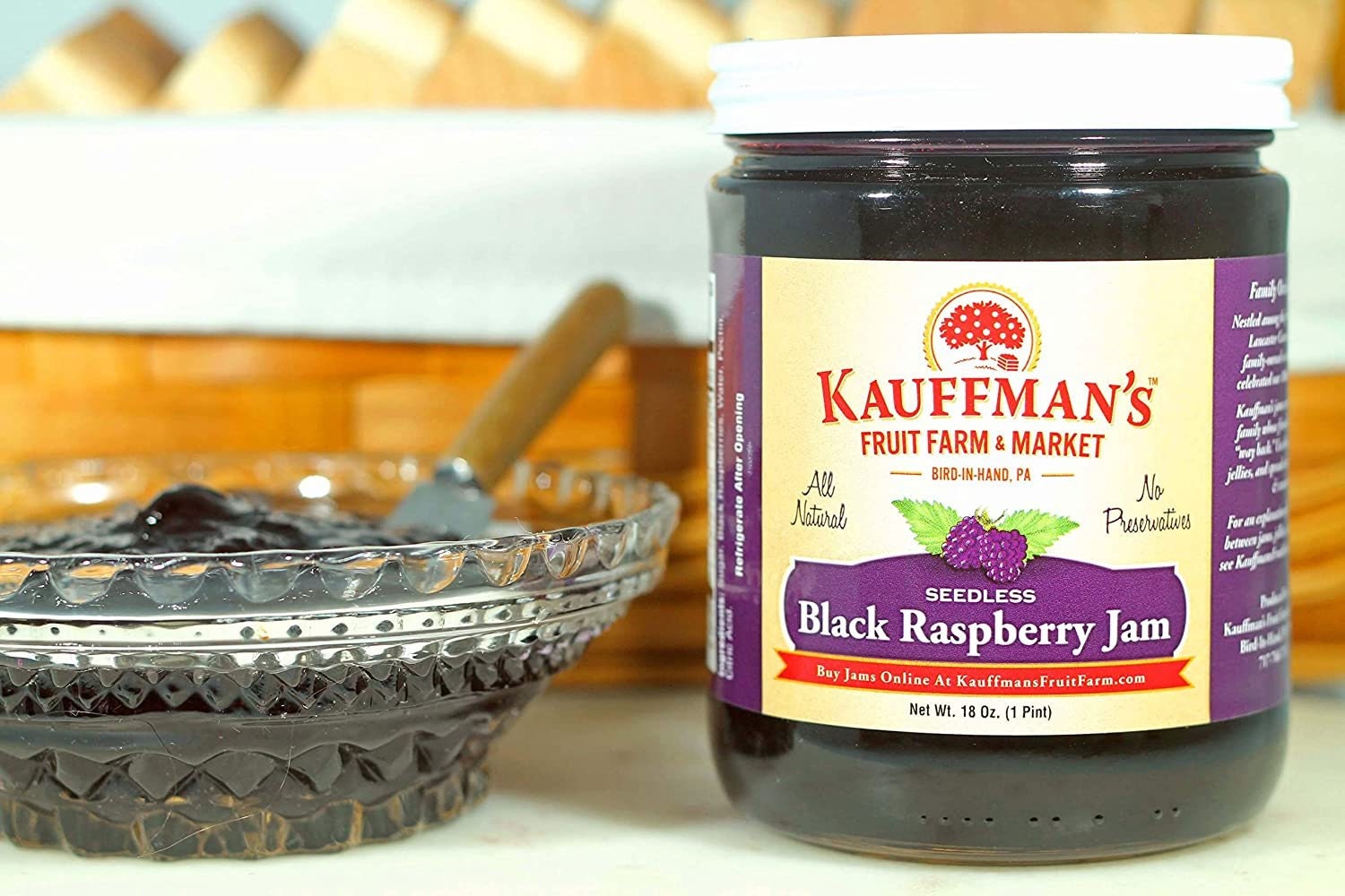 Kauffman Orchards Seedless Black Raspberry Jam, All Natural, No ...