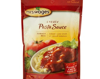 Mezcla de condimentos de tomate para salsa de pasta Mrs. Wages de Kauffman Orchards, 5 oz.