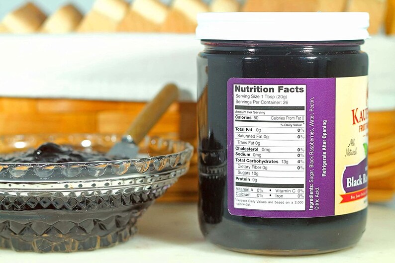 Kauffman Orchards Seedless Black Raspberry Jam, All Natural, No ...
