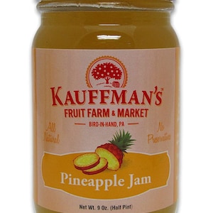 Kauffman&#39;s All-Natural Pineapple Jam, 9 Oz. Jar