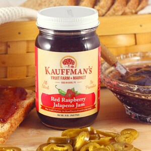 Kauffman Orchards Red Raspberry Jalapeno Jam, All Natural, No Preservatives