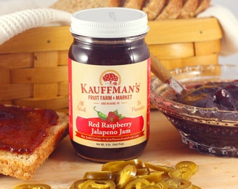 Kauffman Orchards Red Raspberry Jalapeno Jam, All Natural, No Preservatives