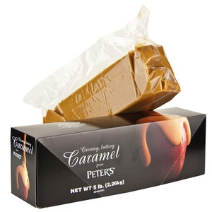 Kauffman Orchards Creamy Caramel Block For Caramel Apples and Candy Making, 5 Lb.
