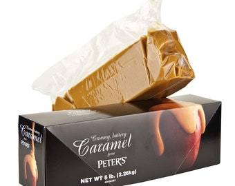 Kauffman Orchards Creamy Caramel Block For Caramel Apples and Candy Making, 5 Lb.