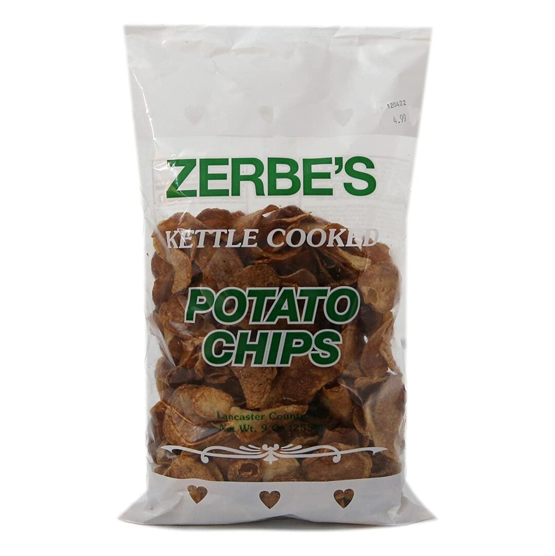Zerbe's Kettle Cooked dark Potato Chips by Kauffman Orchards, Home