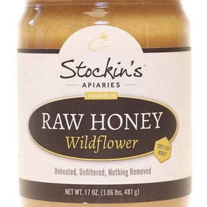 Stockin&#39;s Apiaries Raw Wildflower Honey, Unheated and Unfiltered