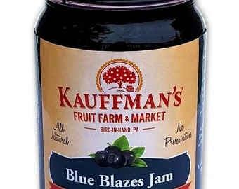 Kauffman Orchards Blue Blazes Jam, All Natural, No Preservatives, 9 oz. Jar