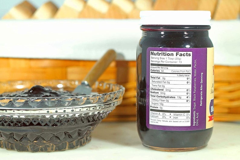 Kauffman Orchards Seedless Black Raspberry Jam, All Natural, No ...