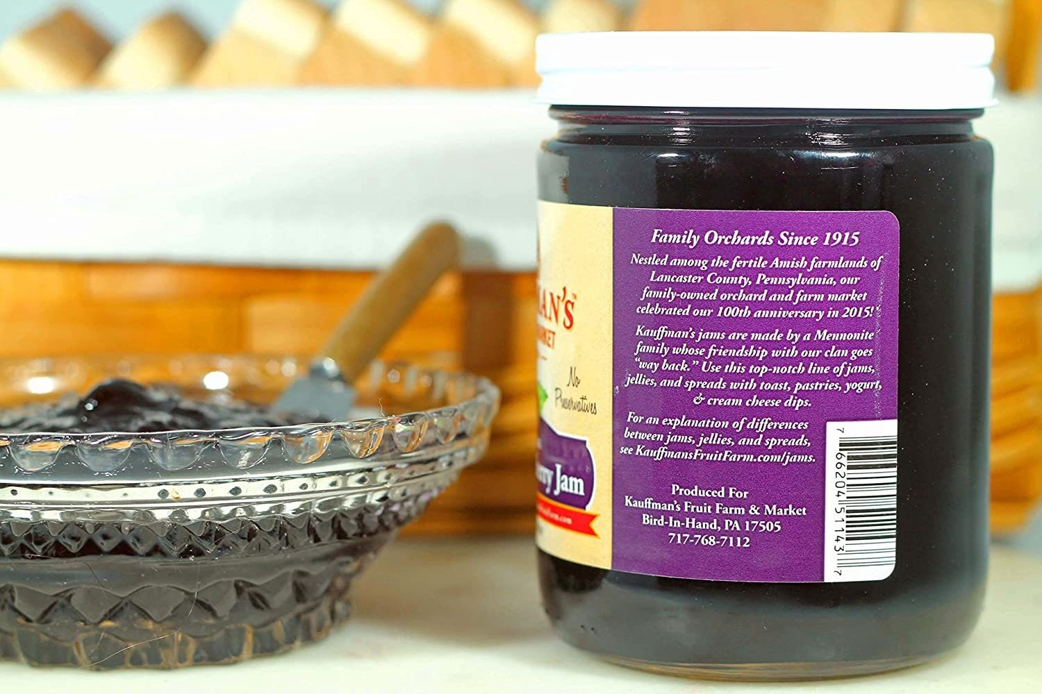 Kauffman Orchards Seedless Black Raspberry Jam, All Natural, No ...