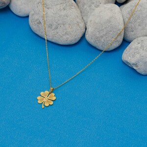 Personalized 925 Sterling Silver Four-Leaf Clover Necklace-Lucky Charm Jewelry-Elegant and Meaningful Gift