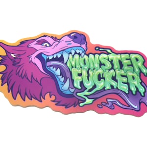 Monster Fucker Holographic Vinyl Sticker - Etsy