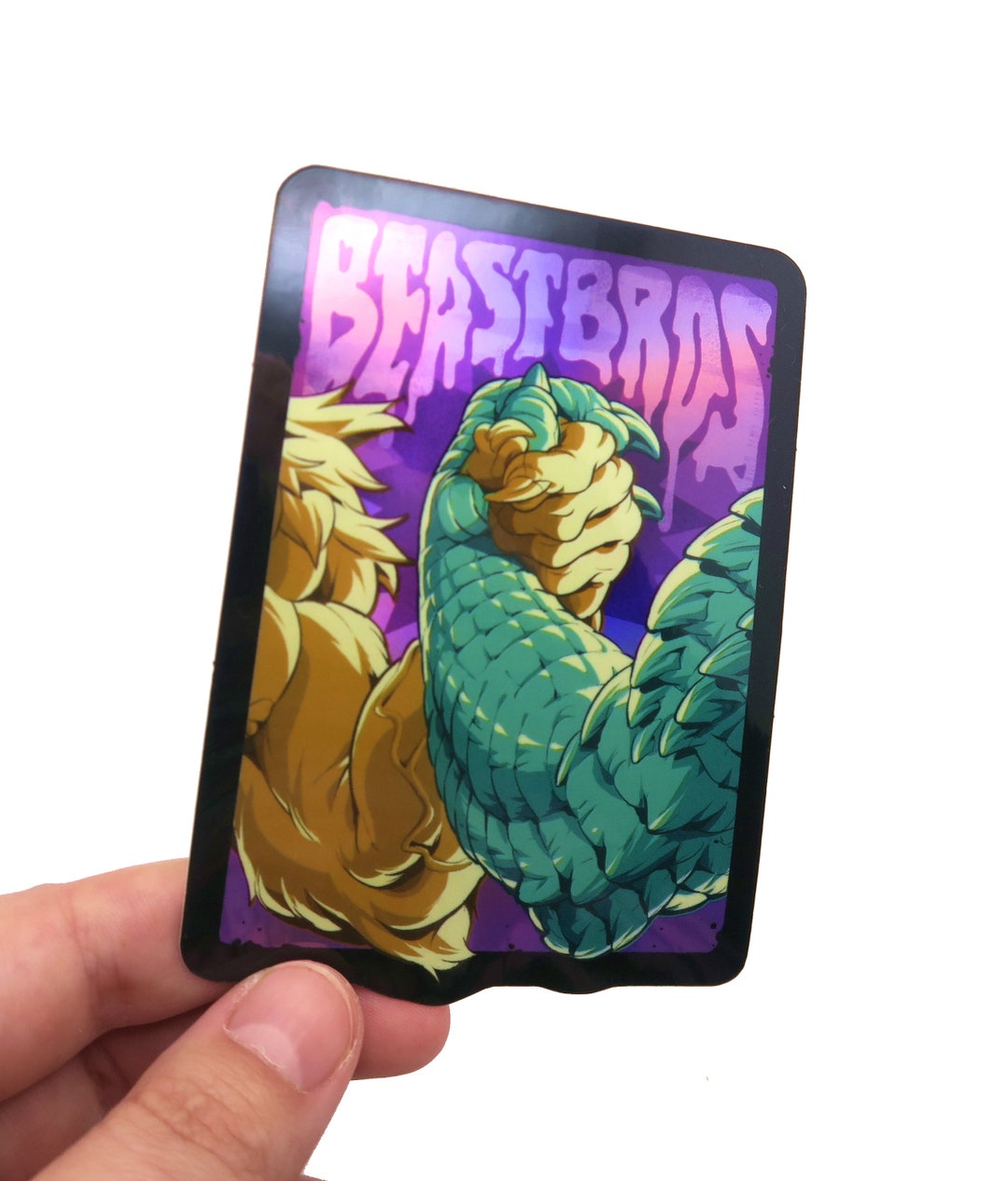 Empty Bit Beast Sticker Holographic Beast Bros Vinyl Sticker - Etsy