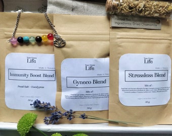 Bath Salts Letterbox | Home Pampering Gift Box | Gyneco Blend | Home Spa Salt Ritual | Zero Waste Christmas Gift