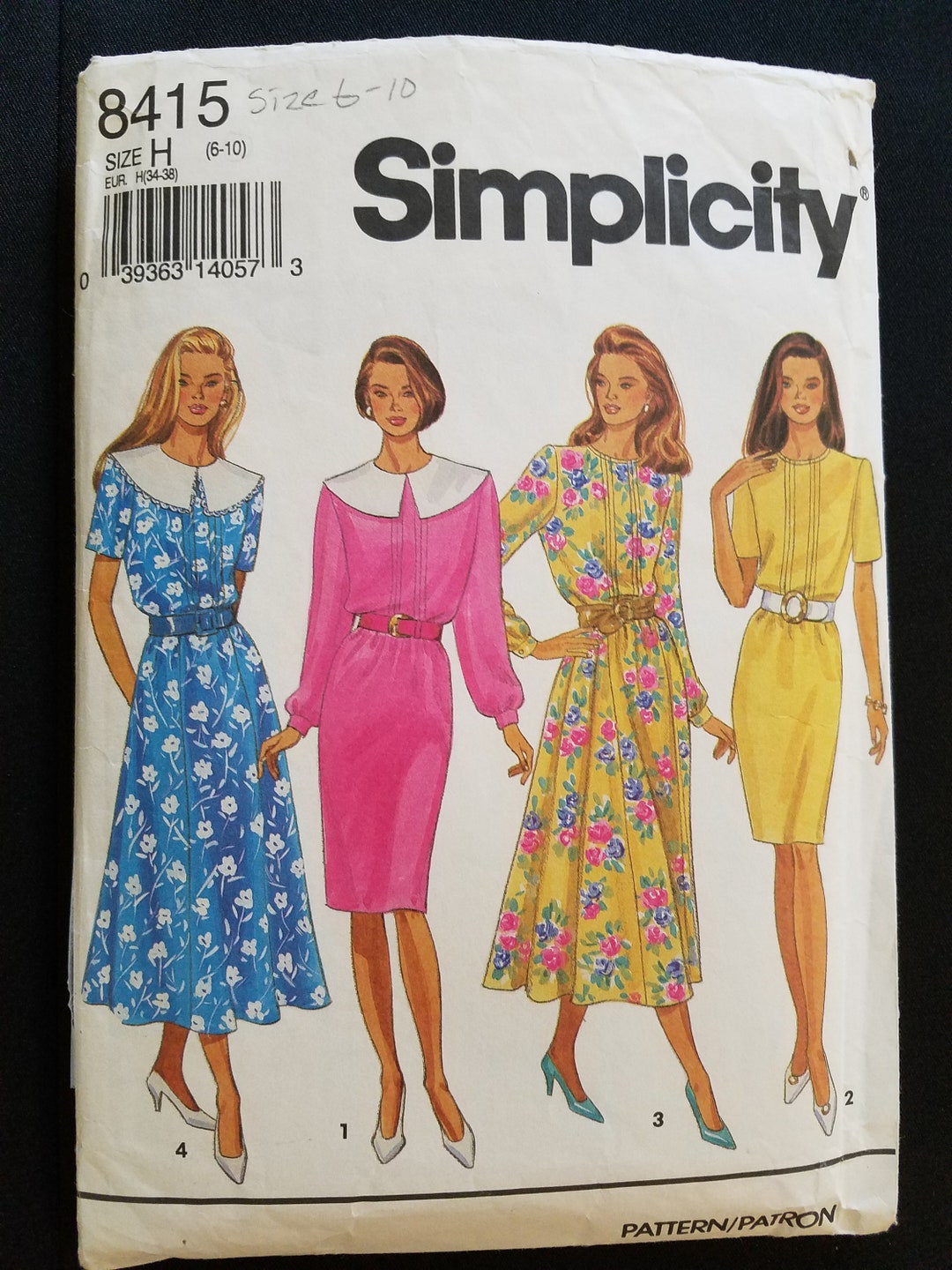Simplicity 8415, Dress Pattern, Long Sleeve Dress, Short Sleeve Dress ...
