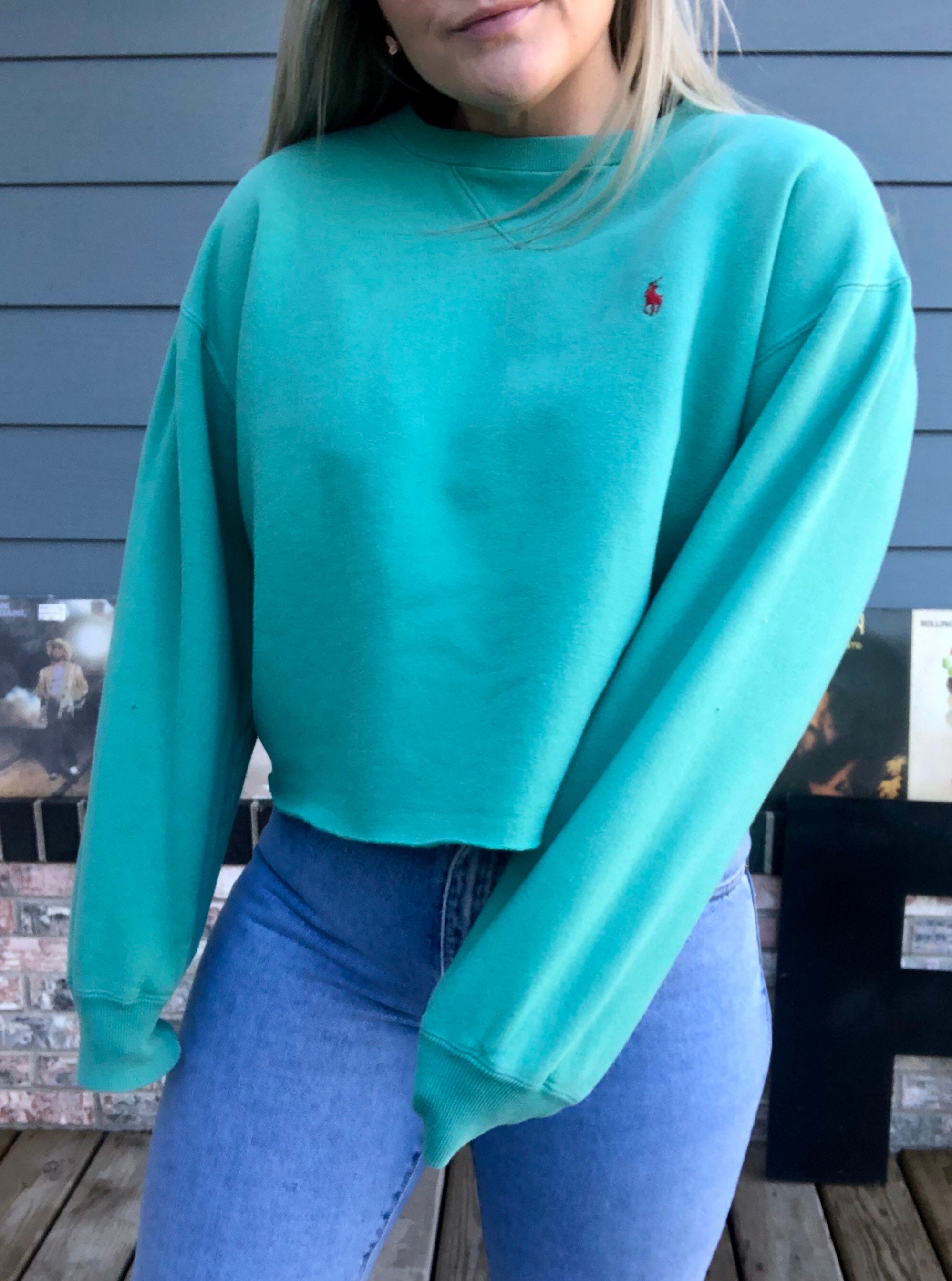 Polo Ralph Lauren Cropped Sweatshirt - Etsy Canada