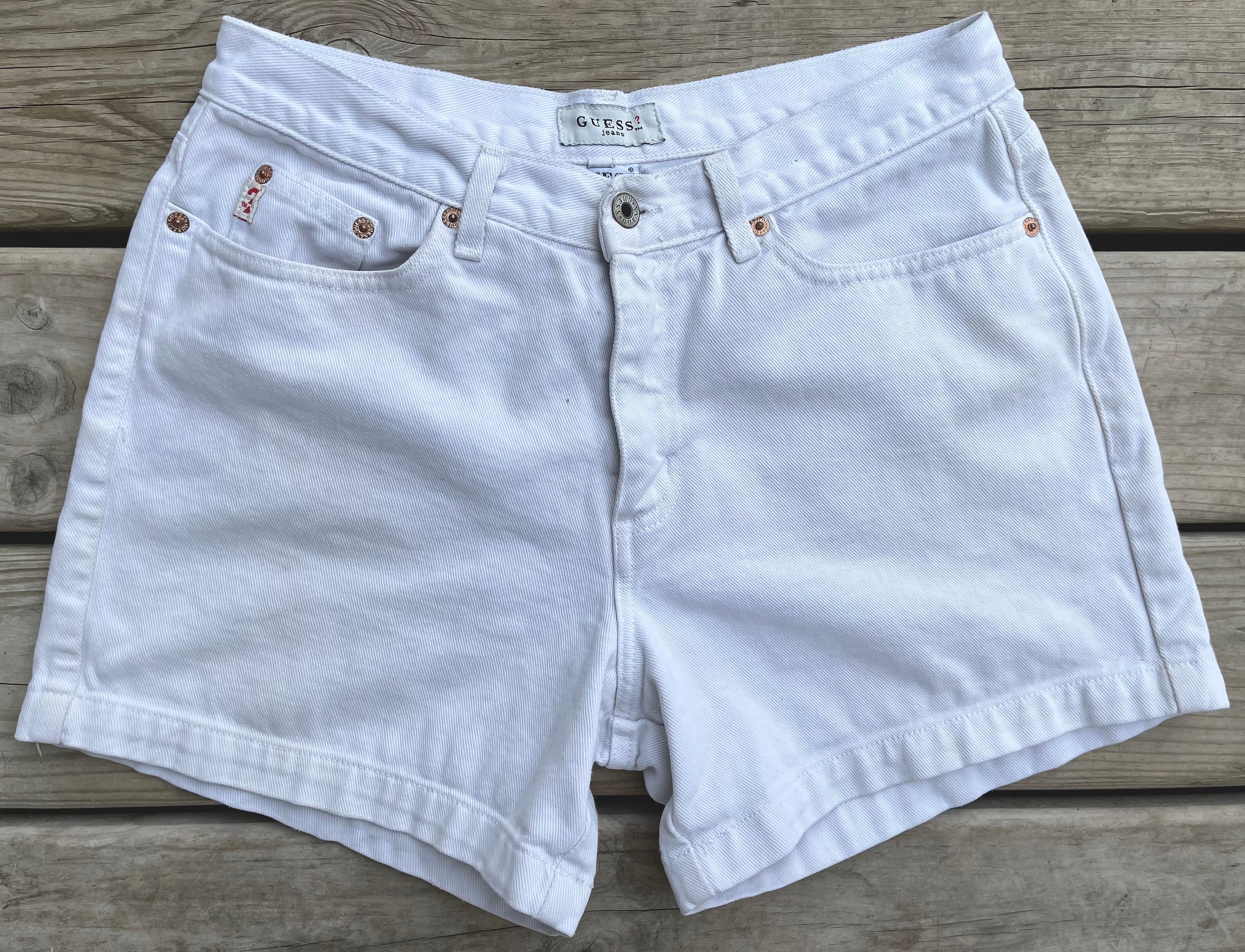 Vintage White Guess Shorts | Etsy