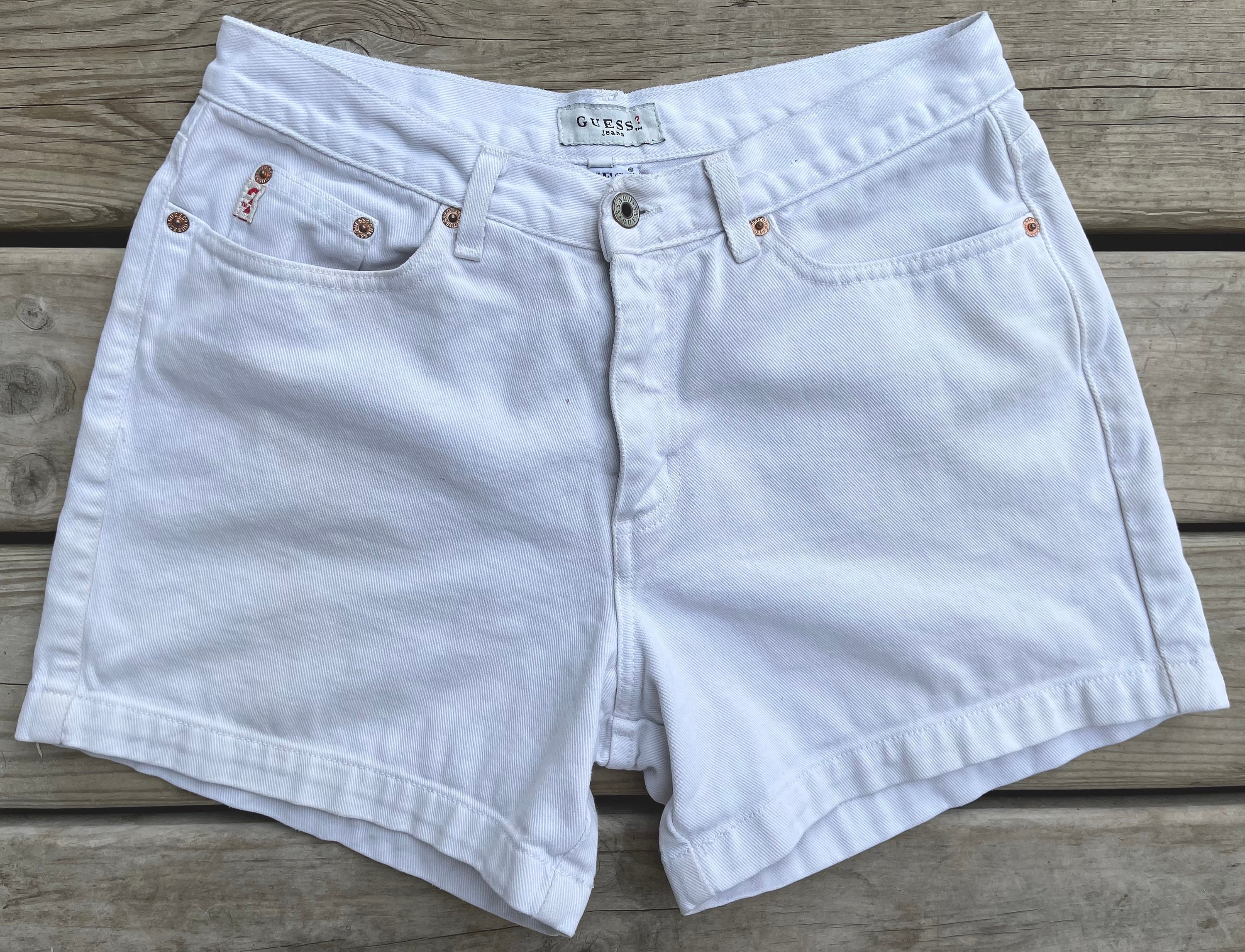 Vintage White Guess Shorts Etsy