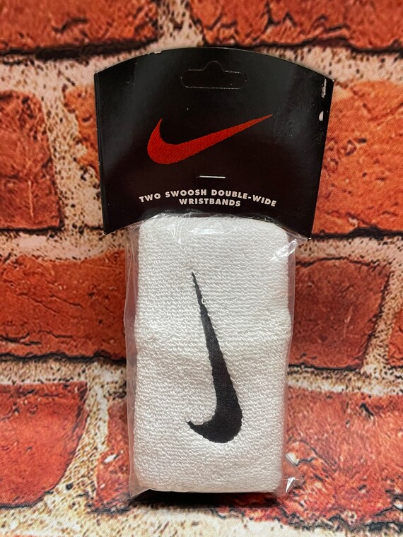 Vintage Nike Two Swoosh Double Wide Wristbands