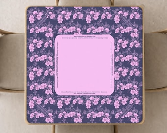 Sakura Mahjong Mat with Instructions (Rules), Cherry Blossom Floral Mahjong playing pad with Bag