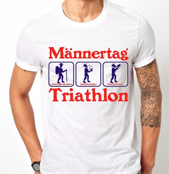 regali da triathlon per uomo Abbigliamento Abbigliamento uomo Camicie e magliette T-shirt regali sportivi Maglietta da triathlon da uomo in blu regali per un triatleta 