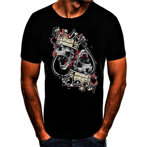 t shirt tete de mort poker