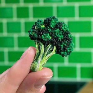 Mini brooch Food brooch  Broccoli brooch Small fruit brooch