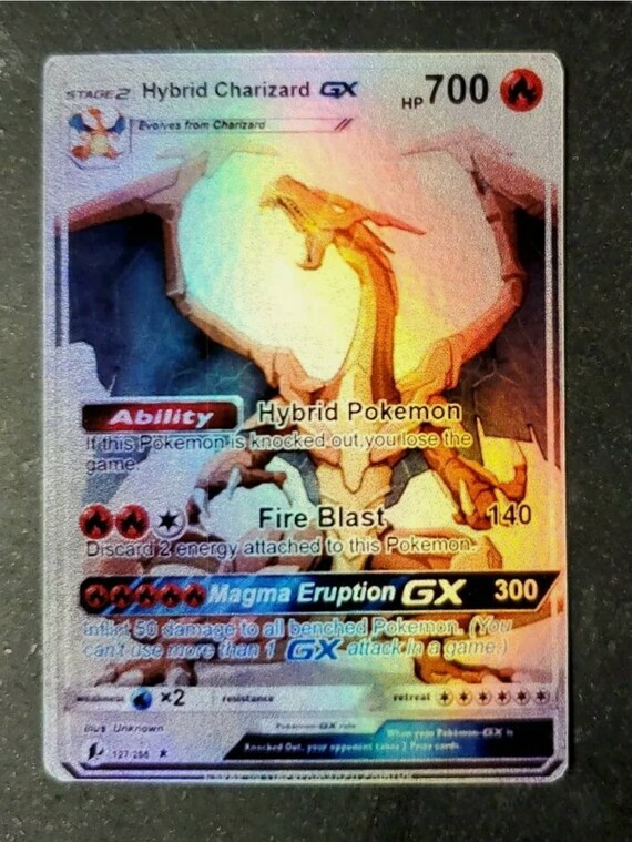 CHARIZARD GX FULL ART HOLO CUSTOM HANDMADE ORICA CARD NOT TCG READ DE POKEMON CHARIZARD GX FULL ART HOLO CUSTOM HANDMADE ORICA CARD NOT TCG READ DE POKEMON